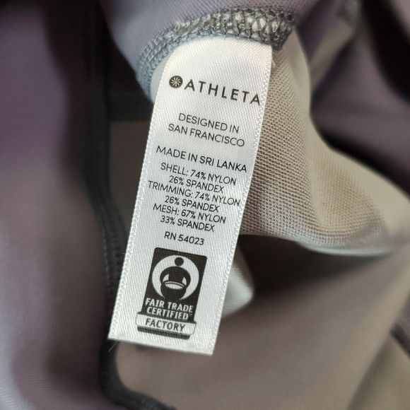 Athleta Colorblock Up For Anything 7/8 Tight,‎ Silver Bells SIZE S Grey 209921 - Picture 11 of 12